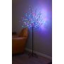 Northpoint LED Lichtbaum Braun Multicolor Weihnachtsdeko In- & Outdoor | 200 warmweiße LEDs | 150cm hoch | elastische Zweige | Timerfunktion | IP44 Spritzwassergeschützt