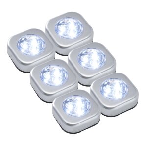 Led Beleuchtungsspots Silber Druckschalter 3 LEDs IP20...