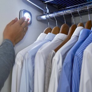 Led Beleuchtungsspots Silber Druckschalter 3 LEDs IP20 6er-Set inkl. Batterien