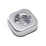 Led Beleuchtungsspots Silber Druckschalter 3 LEDs IP20 6er-Set inkl. Batterien