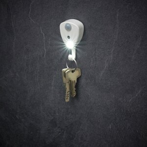 LED Sensorleuchte Schlüsselaufhänger mit Bewegungsmelder Dämmerungssensor