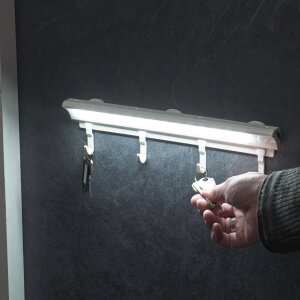 LED Sensorleuchte Schlüsselaufhänger mit Bewegungsmelder Dämmerungssensor
