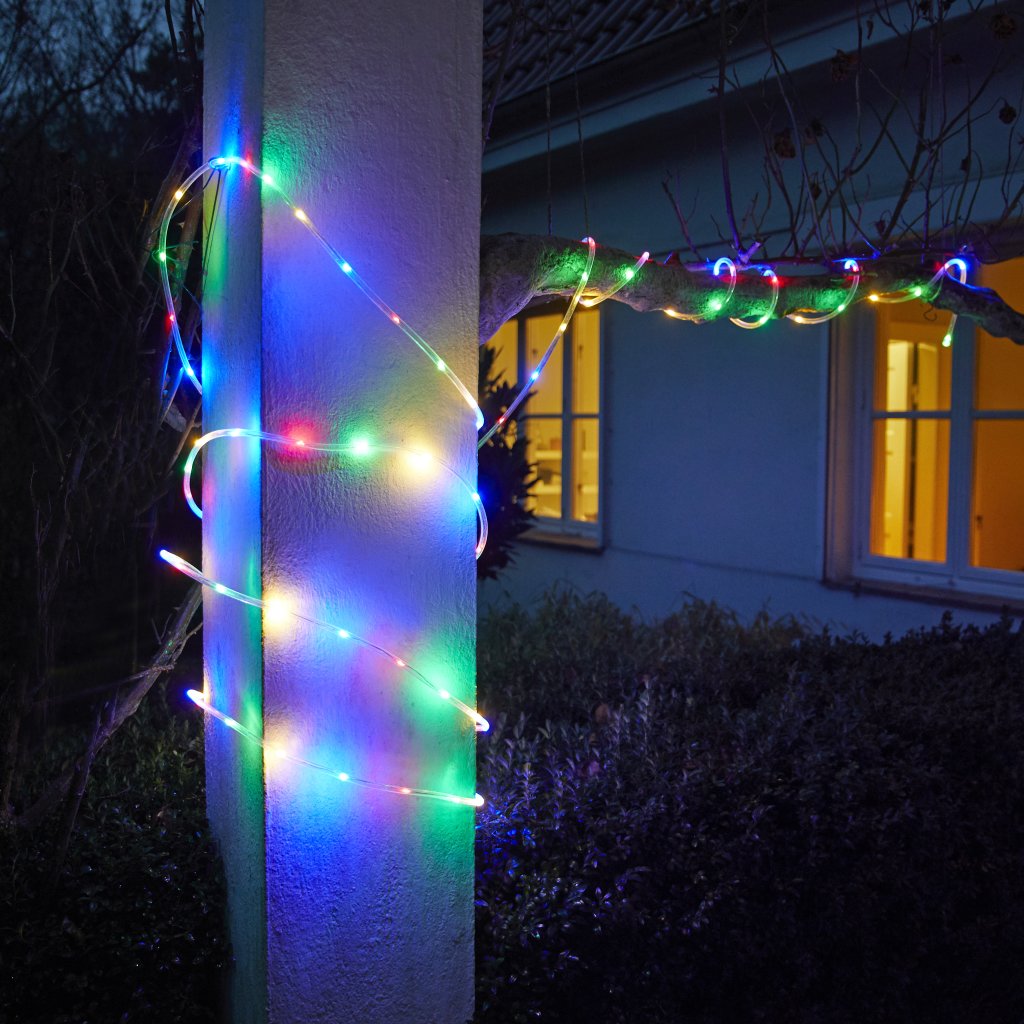 für Innen und Außen LEDs in warmweiß LED Lichtschlauch 12 Meter