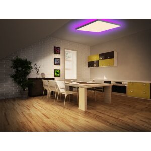 LED Panel 15W Warmweiß / Kaltweiß Mood RGB Hintergrundbeleuchtung Fernbedienung - Quadrat 45x45 15W