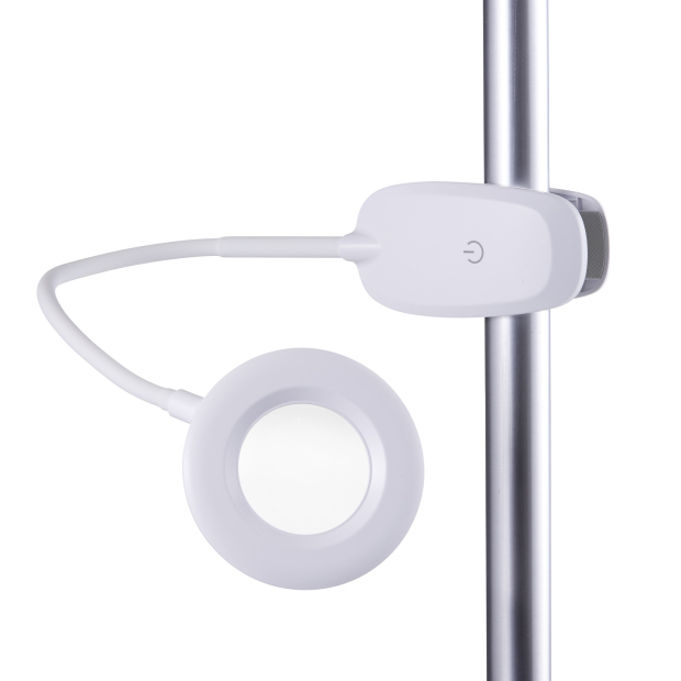 Lupenlampe mit Akku Aufladbar Kabellos Lupenleuchte 3x Vergrößerung 1200mAh Li-Io Akku - Clip-Lampe