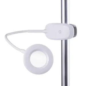 Lupenlampe mit Akku Aufladbar Kabellos Lupenleuchte 3x Vergrößerung 1200mAh Li-Io Akku - Clip-Lampe