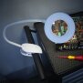 Lupenlampe mit Akku Aufladbar Kabellos Lupenleuchte 3x Vergrößerung 1200mAh Li-Io Akku - Clip-Lampe