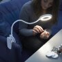 Lupenlampe mit Akku Aufladbar Kabellos Lupenleuchte 3x Vergrößerung 1200mAh Li-Io Akku - Clip-Lampe