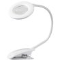 Lupenlampe mit Akku Aufladbar Kabellos Lupenleuchte 3x Vergrößerung 1200mAh Li-Io Akku - Clip-Lampe