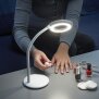 Lupenlampe mit Akku Aufladbar Kabellos Lupenleuchte 3x Vergrößerung 1200mAh Li-Io Akku - Tischlampe