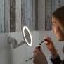 Northpoint LED Kosmetikspiegel 7x Vergrößerung mit Saugnapf, verstellbarer Farbtemperatur, dimmbarem Licht und integriertem Akku Rund