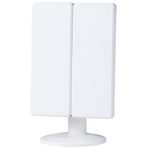 LED Kosmetikspiegel mit Standfuß, verstellbarer Farbtemperatur, dimmbarem - Eckig