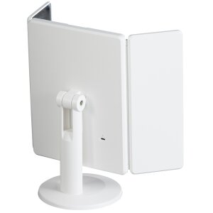 LED Kosmetikspiegel mit Standfuß, verstellbarer Farbtemperatur, dimmbarem - Eckig