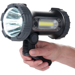 Aufladbarer LED Akku Handstrahler Taschenlampe Baustrahler Baulampe 10W 4400mAh Powerbank