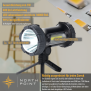 Aufladbarer LED Akku Handstrahler Taschenlampe Baustrahler Baulampe 10W 4400mAh Powerbank