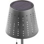 LED Outdoor Tischleuchte Grau wiederaufladbar 2200mAh Akku Metall Solar Wasserfest dimmbar 3 Stufen