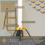 LED Turm Baustrahler Arbeitsstrahler mit 360° Lichtauslass 50W Leistung 110cm hoch