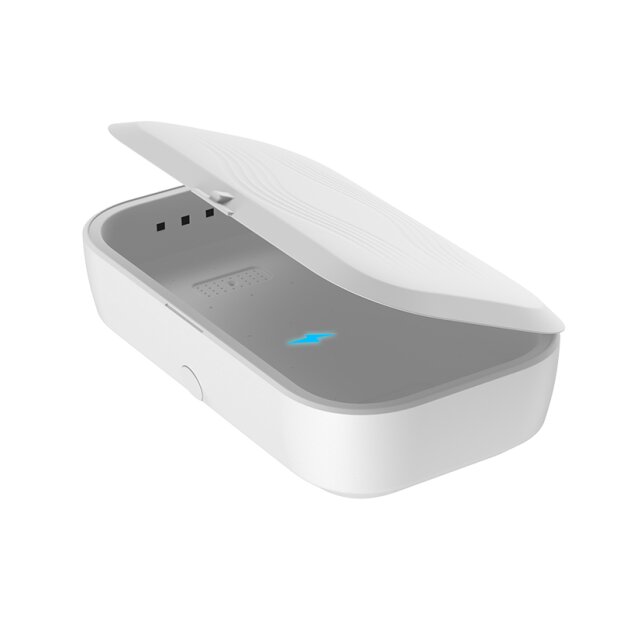 UV Desinfektionsbox UV-Sanitizer Sterilisator Reinigungsgerät Wireless Charger