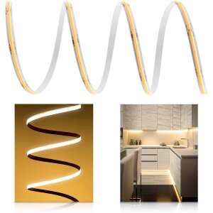 LED COB Streifen Band Strip 3 Meter 24W warmweiß 3000K kürzbar mit Netzteil