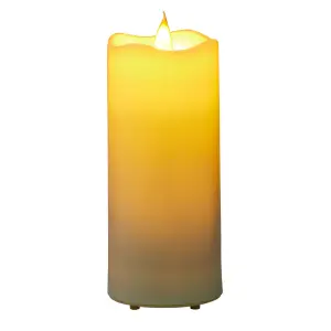 LED Outdoor Kerzen wasserfest mit Timer-und Flackerfunktion flammenlose Kerze Ø7cm x 15cm - Groß