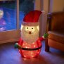 Northpoint LED Weihnachtsmann warmweiß 70cm hoch 45 LEDs mit wasserdichtem Batteriefach und integriertem Timer