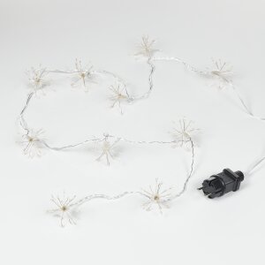 200 LED Lichterkette Weihnachten Sparkling Leuchtball 180cm lang Feuerwerk Pusteblume mit - Kaltweiß