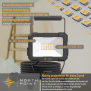 LED Blackline Baustrahler mit Standfuß - 20W