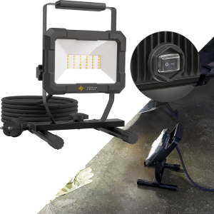 LED Blackline Baustrahler mit Standfuß - 30W