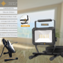 LED Blackline Baustrahler mit Standfuß - 30W