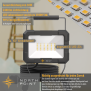 LED Blackline Baustrahler mit Standfuß - 30W