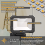 Northpoint LED Blackline Baustrahler mit Standfuß (50W, 4000 Lumen, IP65)