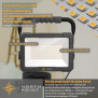 LED Blackline Baustrahler mit Standfuß - 100W