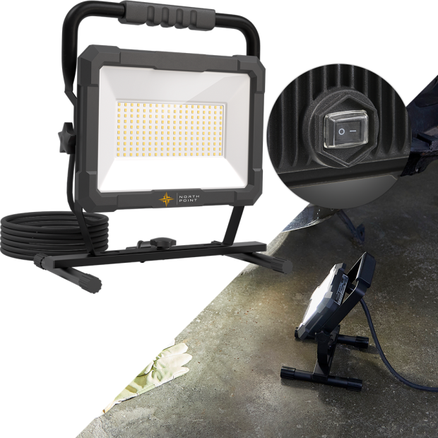 LED Blackline Baustrahler mit Standfuß - 150W