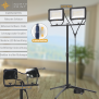 LED Blackline Doppelbaustrahler mit Stativ - 2x100W