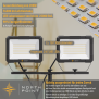 LED Blackline Doppelbaustrahler mit Stativ - 2x100W