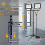 LED Blackline Doppelbaustrahler mit Stativ - 2x100W