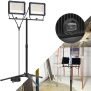 LED Blackline Doppelbaustrahler mit Stativ - 2x150W