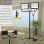LED Blackline Doppelbaustrahler mit Stativ - 2x150W