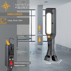 Northpoint LED Werkstattlampe Klemmleuchte Arbeitslampe...