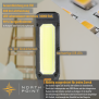 Northpoint LED Werkstattlampe Klemmleuchte Arbeitslampe Stableuchte 400 Lumen Kabellos Magnet Haken