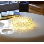 Northpoint LED Licht Kranz 30cm Ø Gold drahtgeflecht mit warmweißer LED Beleuchtung mit Batterien und integriertem Timer