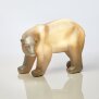 LED Polyresin Figur Polarbär Silber mit integrierter warmweißer Lampe Dekoration Ambiente