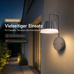 LED Aluminium Außenwandlampe Wandleuchte Terassenleuchte 10W zur Wandmontage