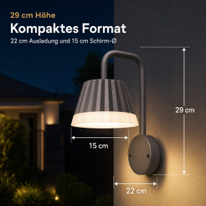 LED Aluminium Außenwandlampe Wandleuchte Terassenleuchte 10W zur Wandmontage