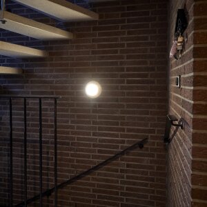 LED Batterie Sensorleuchte, Deckenleuchte, warmweiße LEDs, Unterbauleuchte, ca. 19cm