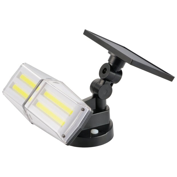 LED Strahler mit Solar Panel Außen mit Hochfrequenz Bewegungsmelder, Solar Panel Monokristallin, 2W