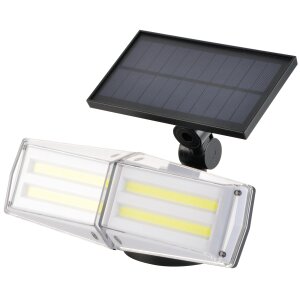 LED Strahler mit Solar Panel Außen mit Hochfrequenz Bewegungsmelder, Solar Panel Monokristallin, 2W