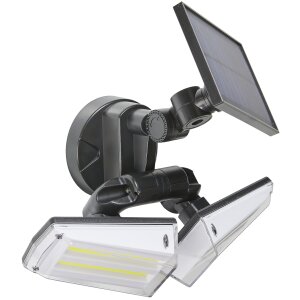 LED Strahler mit Solar Panel Außen mit Hochfrequenz Bewegungsmelder, Solar Panel Monokristallin, 2W