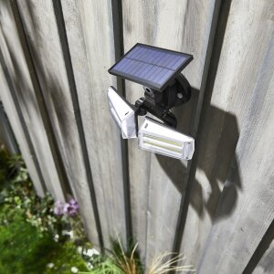 LED Strahler mit Solar Panel Außen mit Hochfrequenz Bewegungsmelder, Solar Panel Monokristallin, 2W