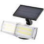 LED Strahler mit Solar Panel Außen mit Hochfrequenz Bewegungsmelder, Solar Panel Monokristallin, 2W